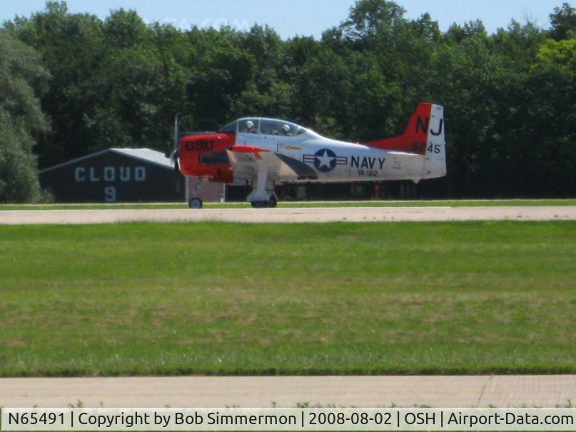 N65491, North American T-28B Trojan C/N 200-316 (138245), Departing RWY 36, Airventure 2008 - Oshkosh, WI