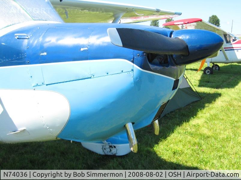 N74036, 1953 Cessna 170B C/N 25506, Check out the tailpipes. Airventure 2008 - Oshkosh, WI