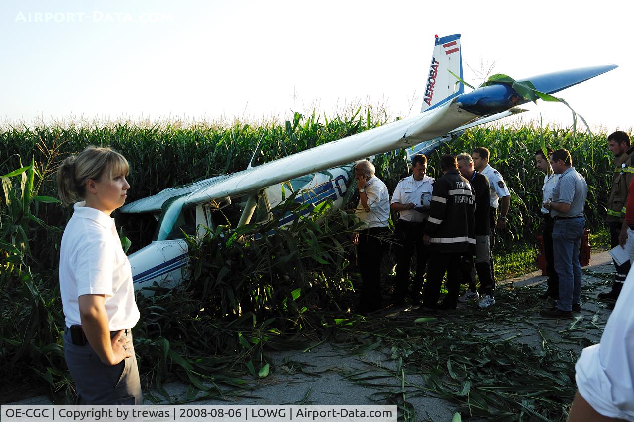 OE-CGC, Cessna A152 Aerobat C/N A1520984, crash after take off