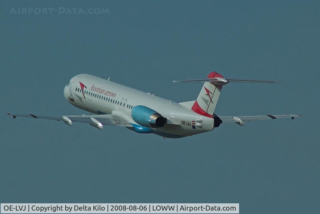 OE-LVJ, 1991 Fokker 100 (F-28-0100) C/N 11359, AUSTRIAN ARROWS