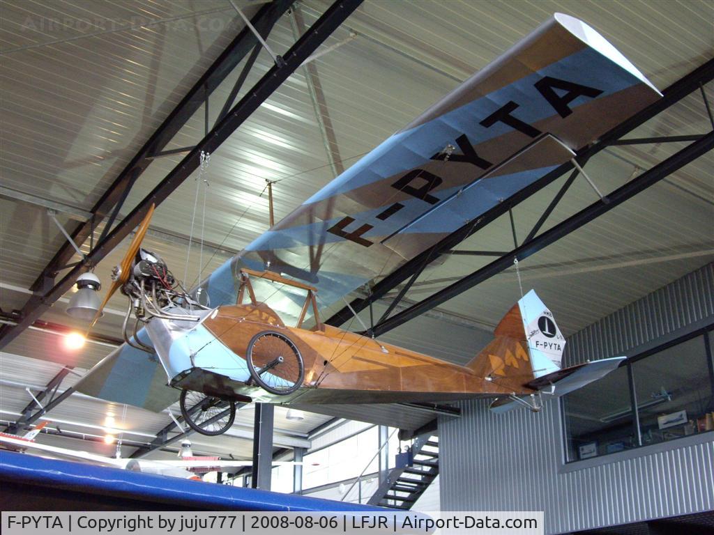 F-PYTA, Mignet HM.8 Avionnette C/N L-1, on display at Angers Loire muséum