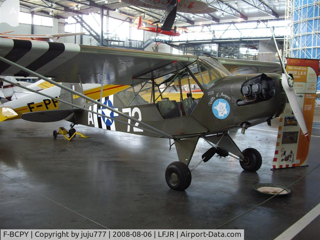 F-BCPY, Piper J3C-65 Cub Cub C/N 3024011531, on display at Angers Loire muséum