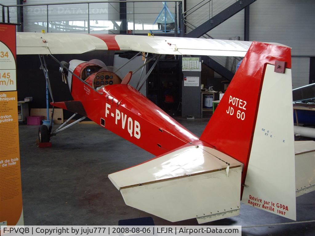 F-PVQB, 1960 Potez 60 Sauterelle C/N 01 (F-PVQB), on display at Angers Loire muséum