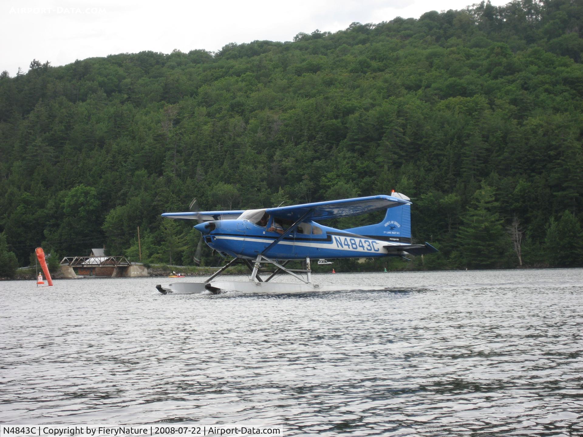 N4843C, 1975 Cessna A185F Skywagon 185 C/N 18502611, 7th Lake in Inlet, New York