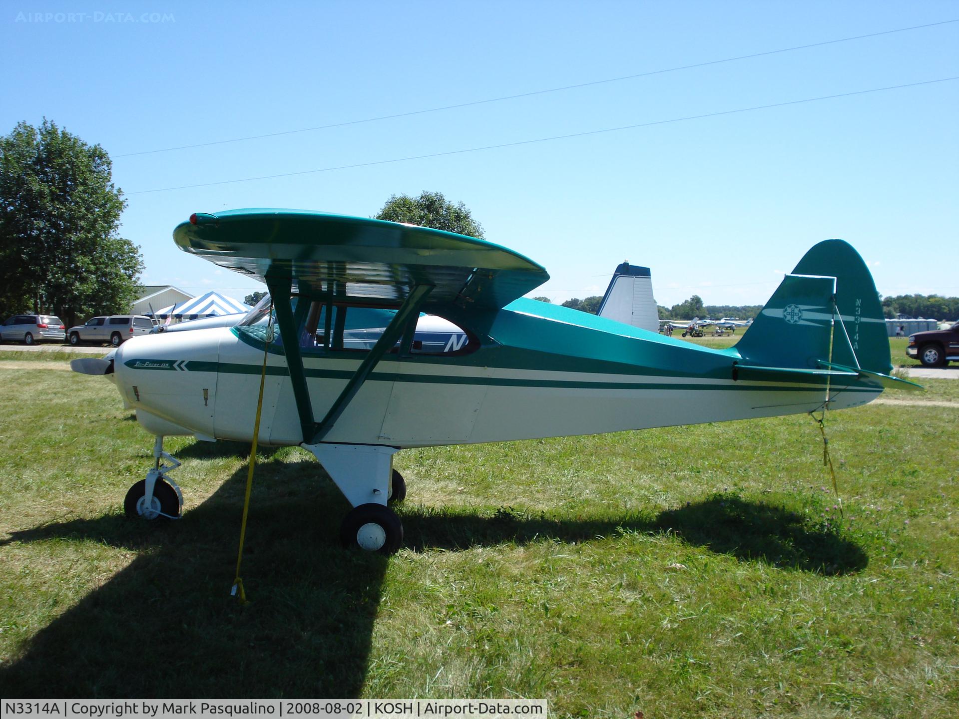 N3314A, 1953 Piper PA-22 Tri-Pacer C/N 22-1589, Piper PA-22