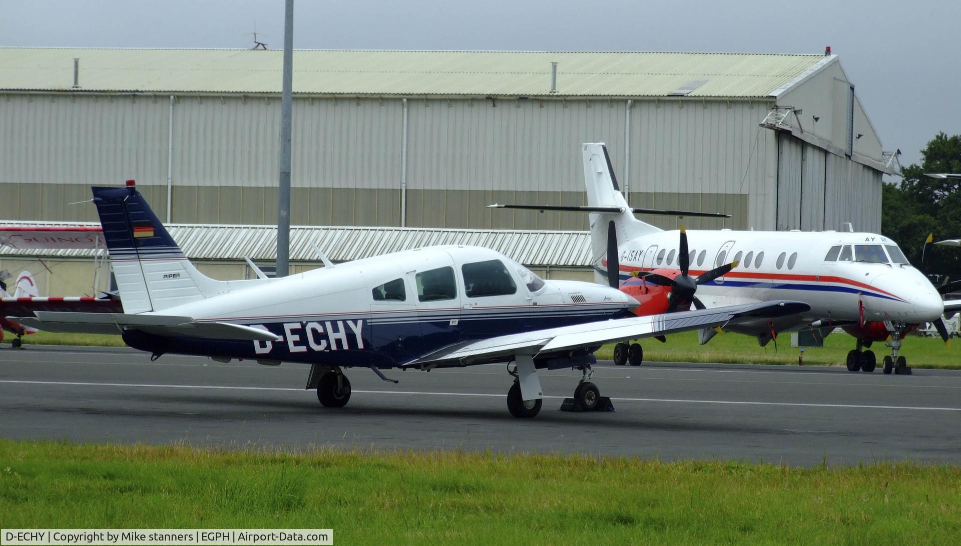 D-ECHY, 1977 Piper PA-28R-201T Cherokee Arrow III C/N 28R-7803070, seen here at the General aviation terminal