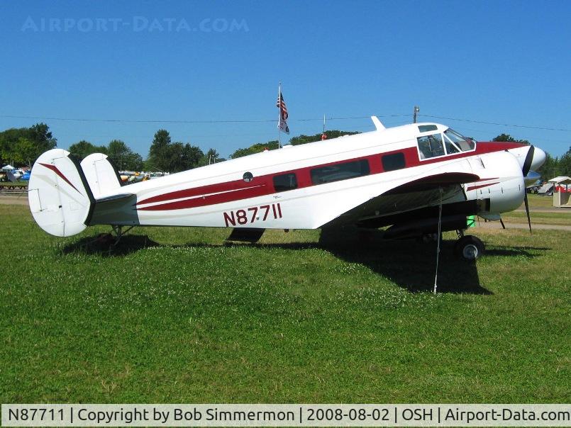 N87711, 1963 Beech H-18 C/N BA-650, Airventure 2008 - Oshkosh, WI