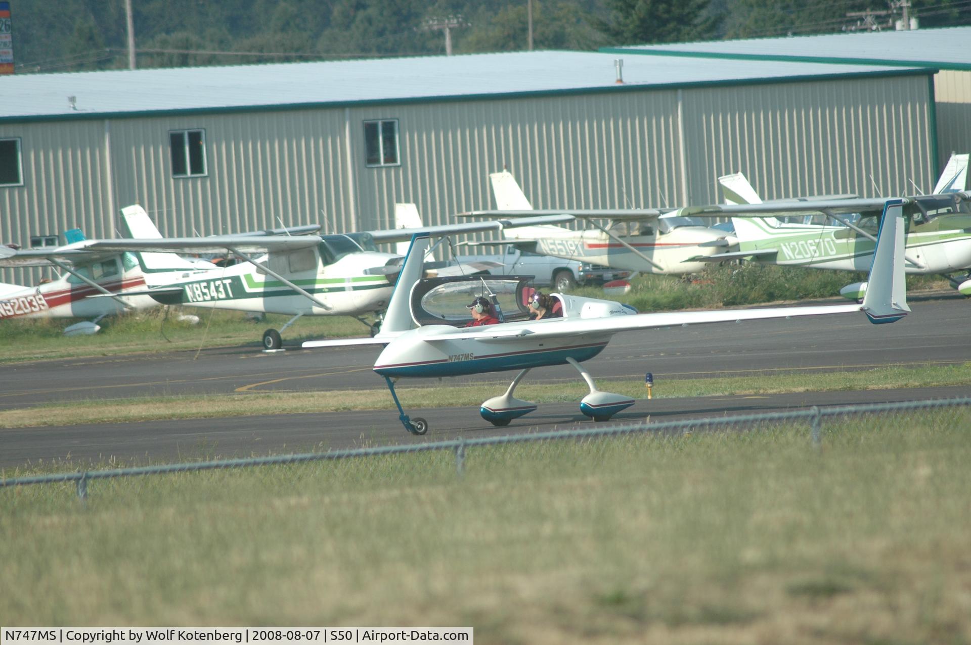 N747MS, 1995 Rutan Long-EZ C/N 1374, rev her up