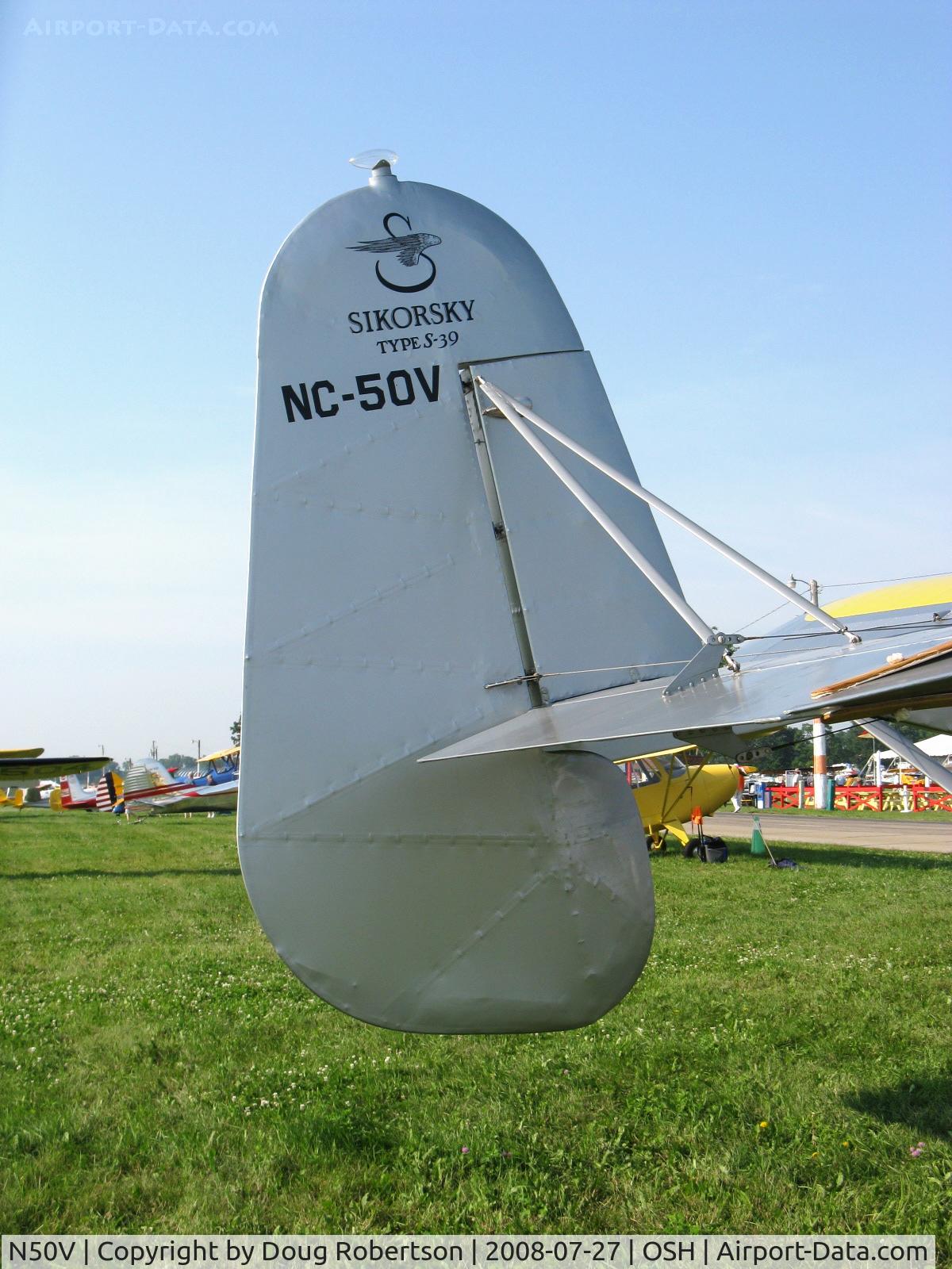 N50V, 1931 Sikorsky S-39-C C/N 912, 1931 Sikorsky S-39-C Amphibian, P&W R-985 450 Hp, tail with upper and lower balanced rudder.