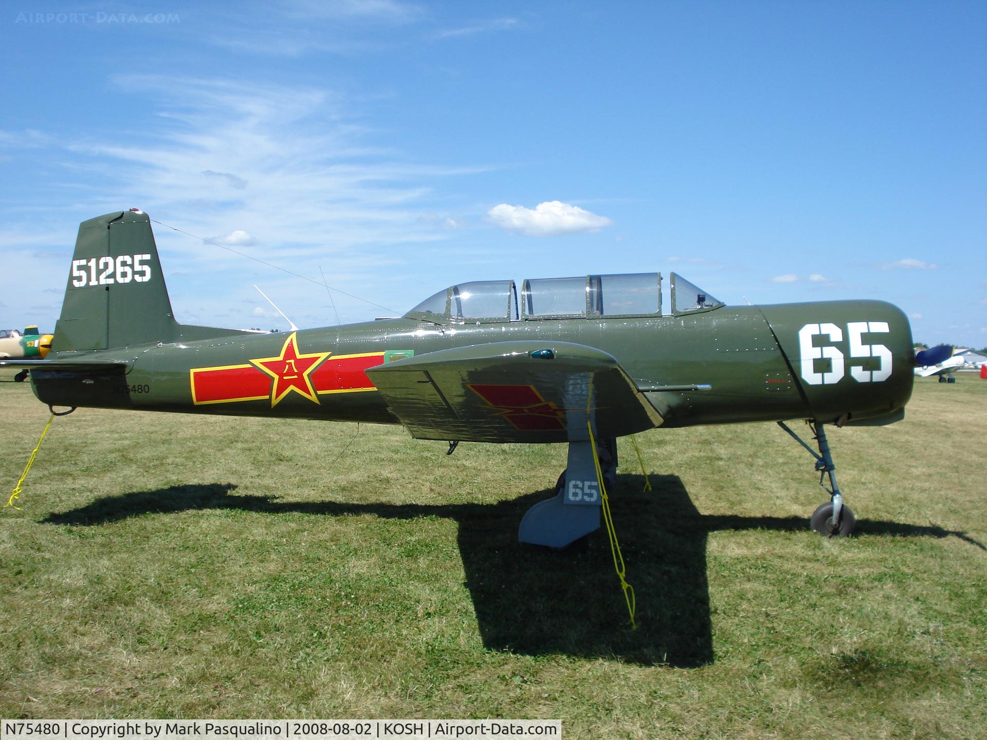 N75480, 1974 Nanchang CJ-6A C/N 2951265, Nanchang CJ-6A