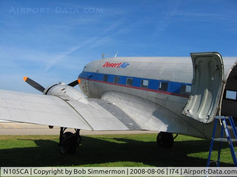 N105CA, 1944 Douglas DC3C-S4C4G (C-47B) C/N 14275, New addition to the Air Foundation at Urbana, OH.  Data plate in cockpit - US Army 43-48459 C-47B.