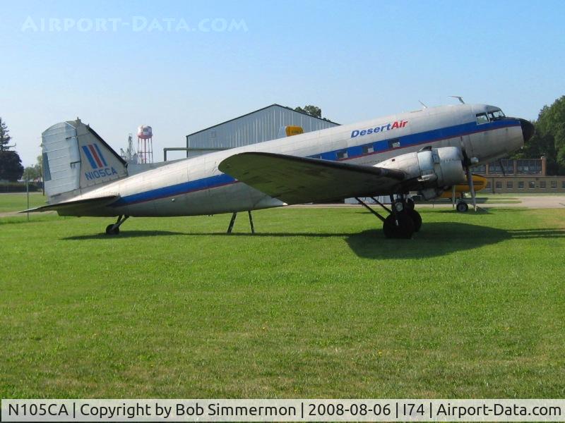 N105CA, 1944 Douglas DC3C-S4C4G (C-47B) C/N 14275, New addition to the Air Foundation at Urbana, OH.  Data plate in cockpit - US Army 43-48459 C-47B.