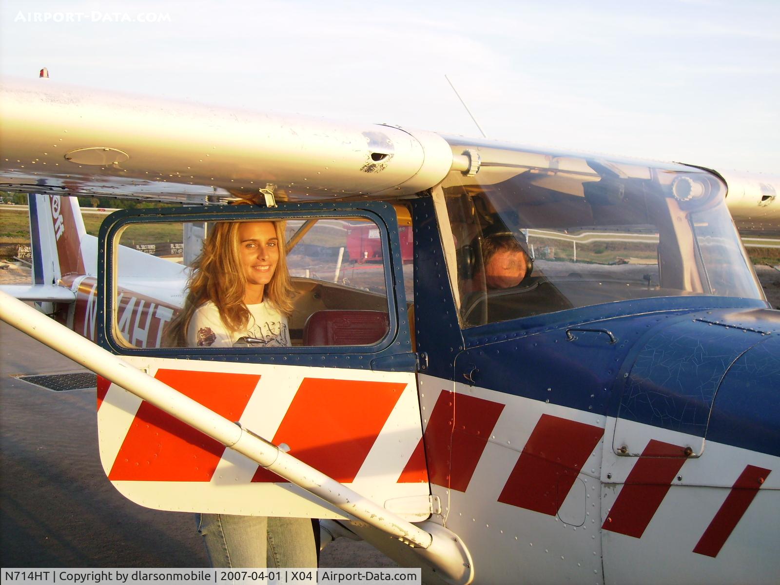 N714HT, 1977 Cessna 150M C/N 15079195, Shana flying HT