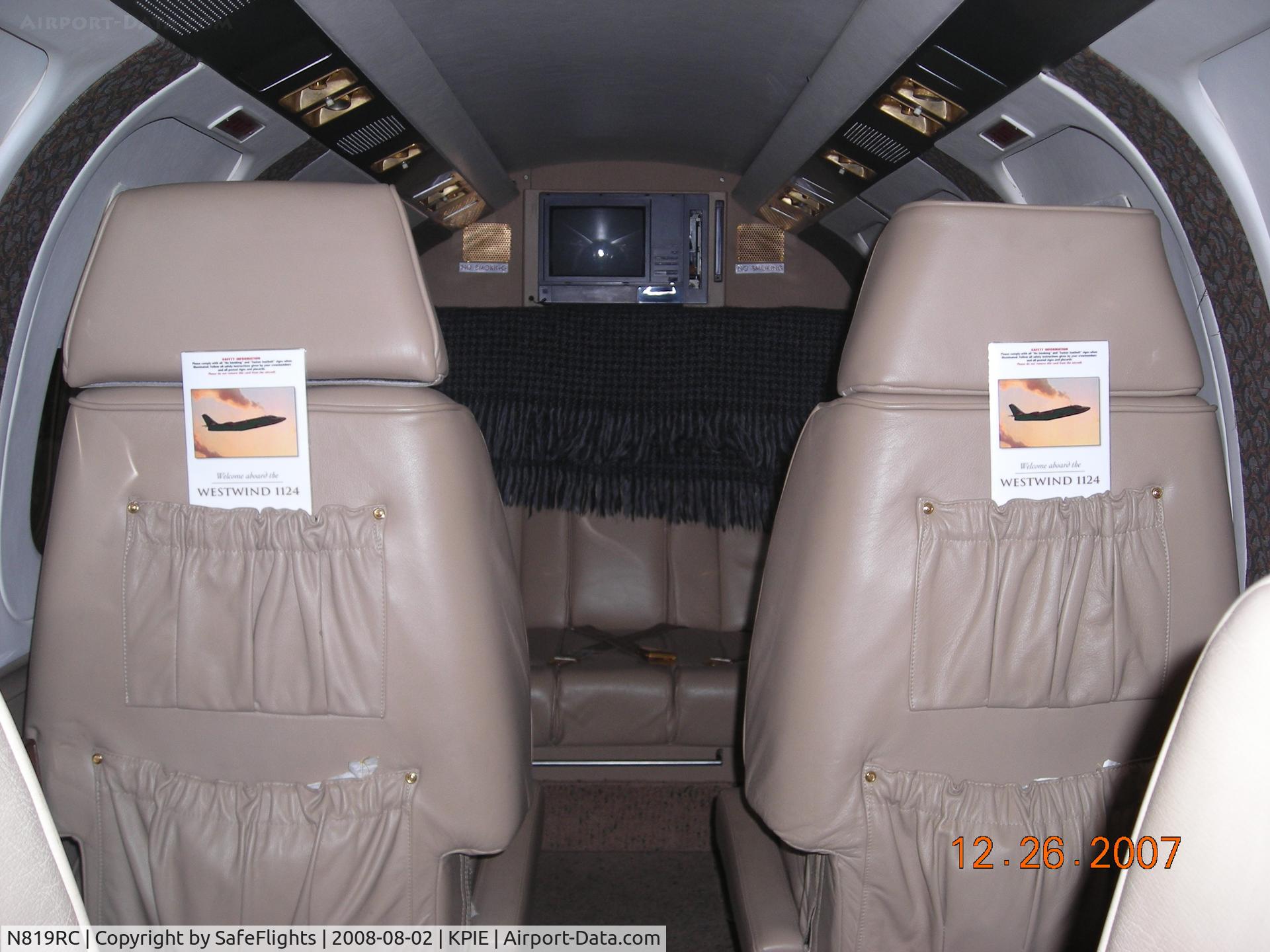N819RC, 1976 Israel Aircraft Industries IAI-1124 Westwind C/N 192, Interior1