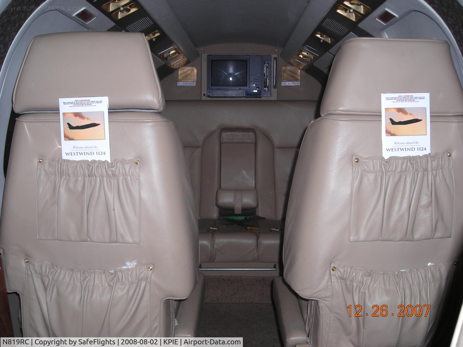 N819RC, 1976 Israel Aircraft Industries IAI-1124 Westwind C/N 192, Interior4