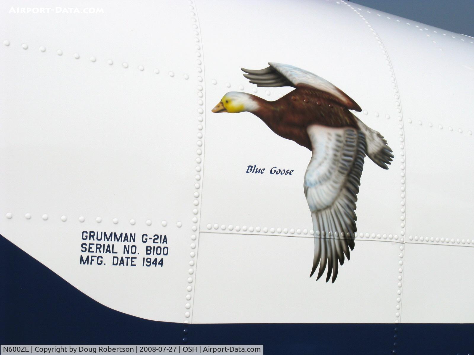 N600ZE, 1943 Grumman G-21A Goose C/N B-100, 1943 Grumman G-21A 'Blue Goose', two P&W R-985-S2B radials 450 Hp each. Grumman's First Twin Engine Amphibian