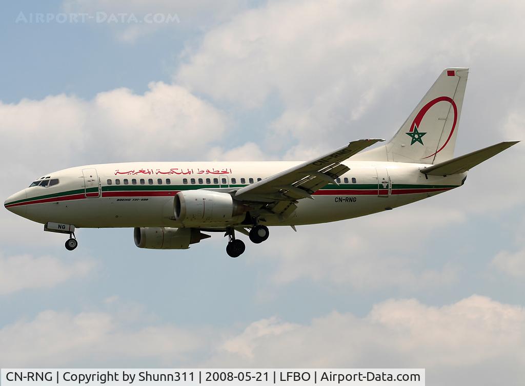 CN-RNG, 1995 Boeing 737-5B6 C/N 27679, Landing rwy 32L