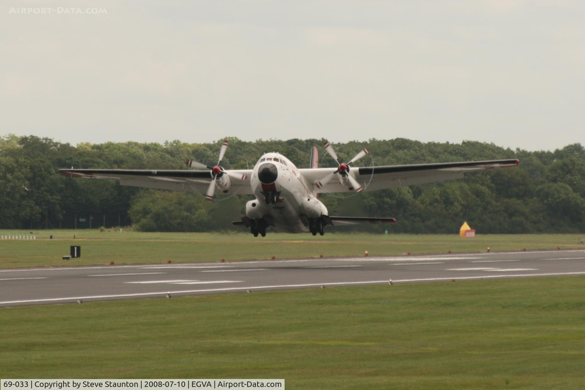 69-033, Transall C-160D C/N D33, Taken at the Royal International Air Tattoo 2008 during arrivals and departures (show days cancelled due to bad weather)