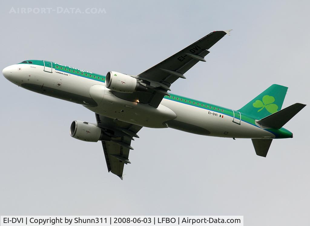 EI-DVI, 2008 Airbus A320-214 C/N 3501, Take off rwy 32L for delivery flight...