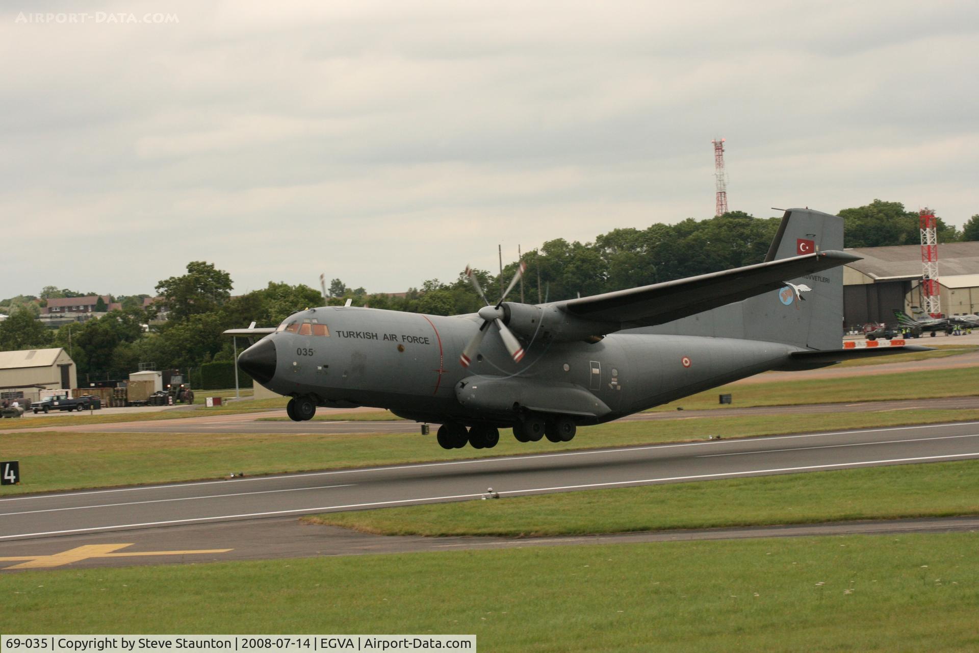 69-035, Transall C-160D C/N D35, Taken at the Royal International Air Tattoo 2008 during arrivals and departures (show days cancelled due to bad weather)