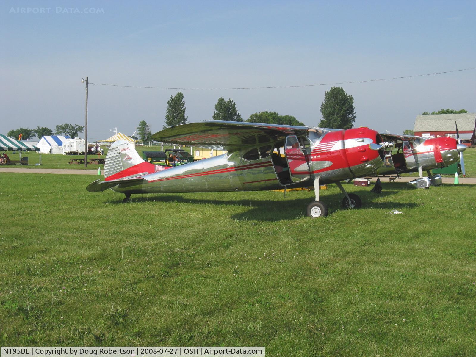 N195BL, 1952 Cessna 195 C/N 7872, 1952 Cessna 195 BUSINESSLINER, Jacobs R755-B2 275 Hp radial engine, authentic restoration by Barron Aviation, Goodyear crosswind gear, winner of Bronze Lindy at EAA AirVenture 2008. See article, July 2009-EAA Sport Aviation.