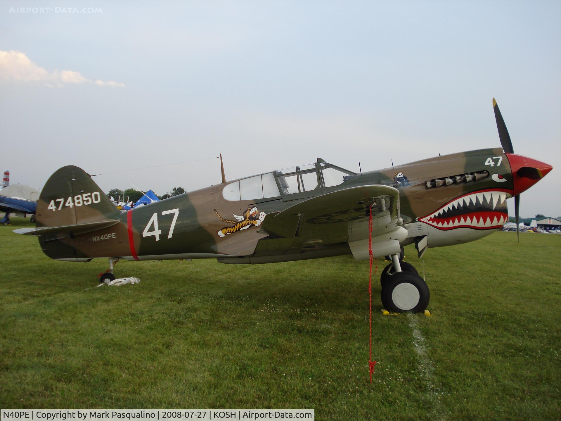 N40PE, 1942 Curtiss P-40E C/N AK905, Curtiss Wright P-40E