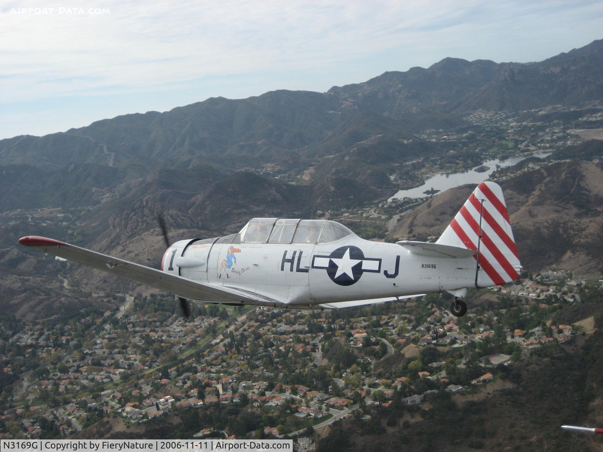 N3169G, 1945 North American AT-6F Texan C/N 121-42937, Formation flight with 