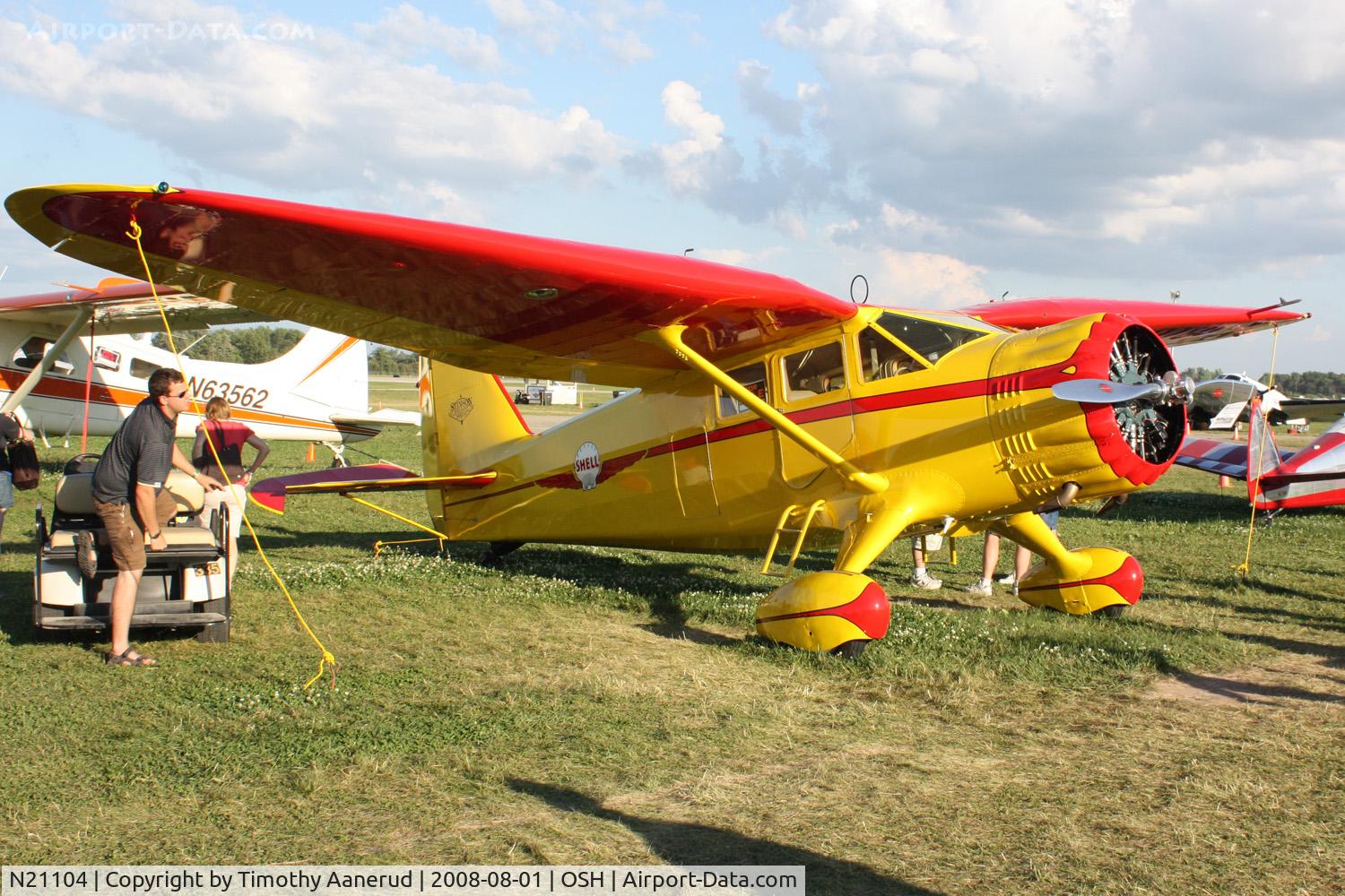 N21104, 1938 Stinson SR-10J Reliant C/N 5830, EAA AirVenture 2008