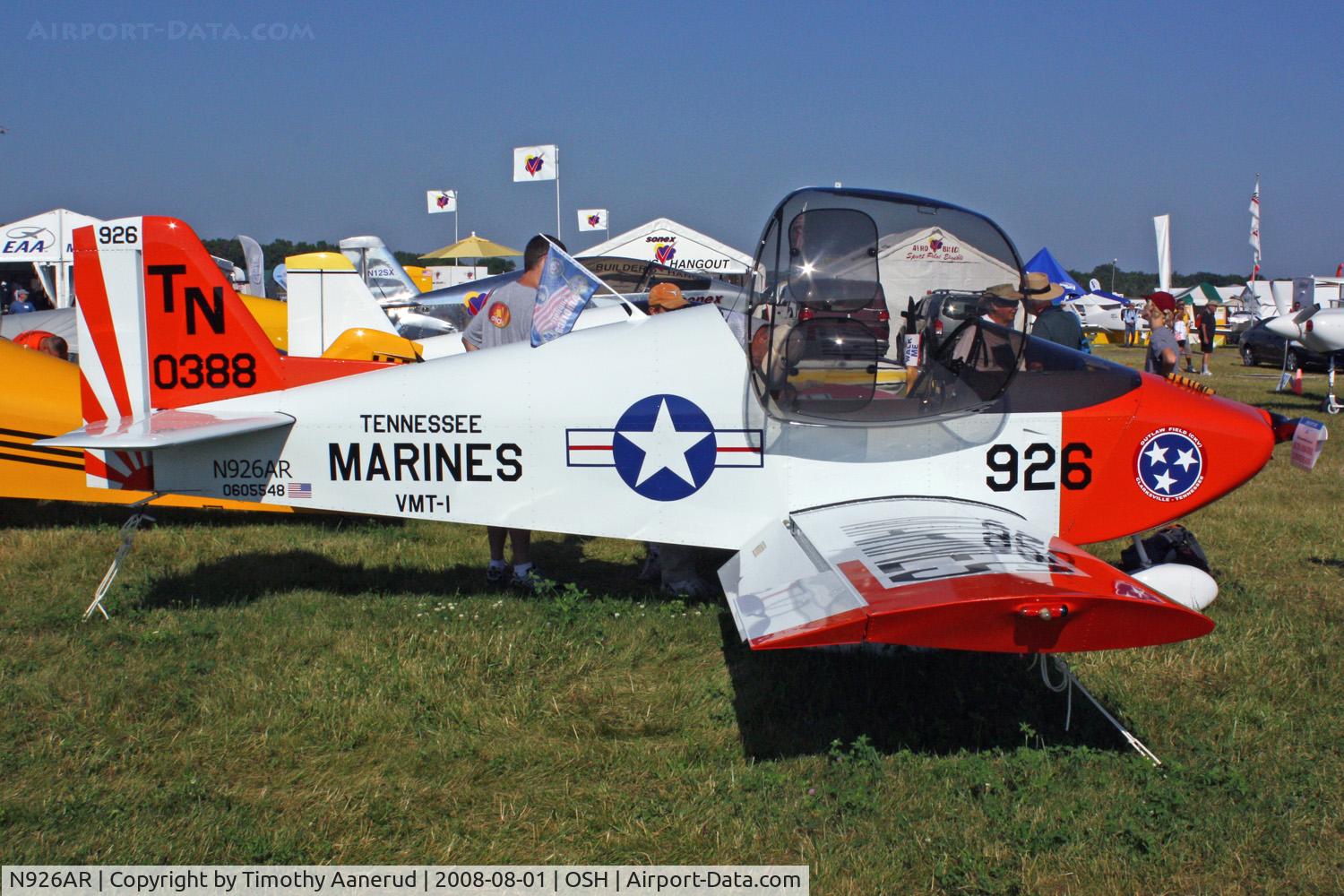 N926AR, 2006 Sonex Sonex C/N 0388, EAA AirVenture 2008