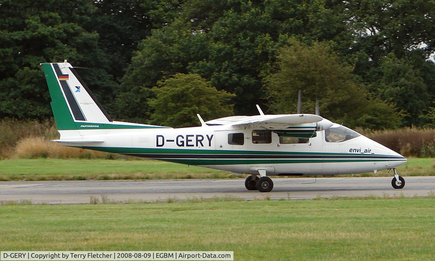 D-GERY, Partenavia P-68B C/N 49, German photo survey aircraft in UK