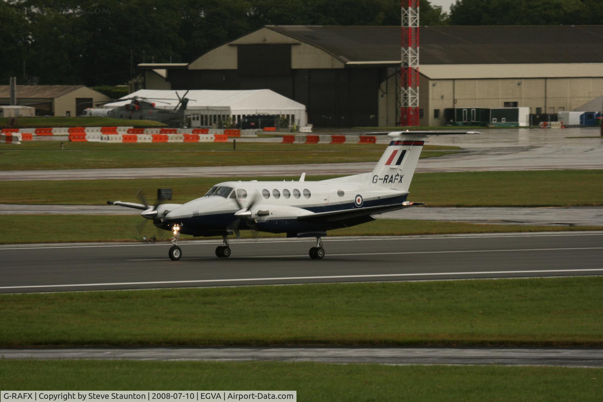 G-RAFX, 2007 Hawker Beechcraft B200GT King Air C/N BY-36, Taken at the Royal International Air Tattoo 2008 during arrivals and departures (show days cancelled due to bad weather)