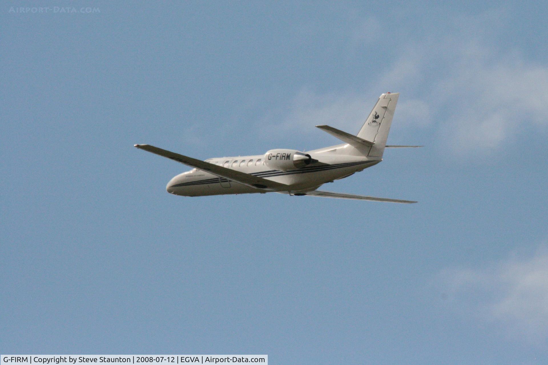G-FIRM, 2000 Cessna 550B Citation Bravo C/N 550-0940, Taken at the Royal International Air Tattoo 2008 during arrivals and departures (show days cancelled due to bad weather)