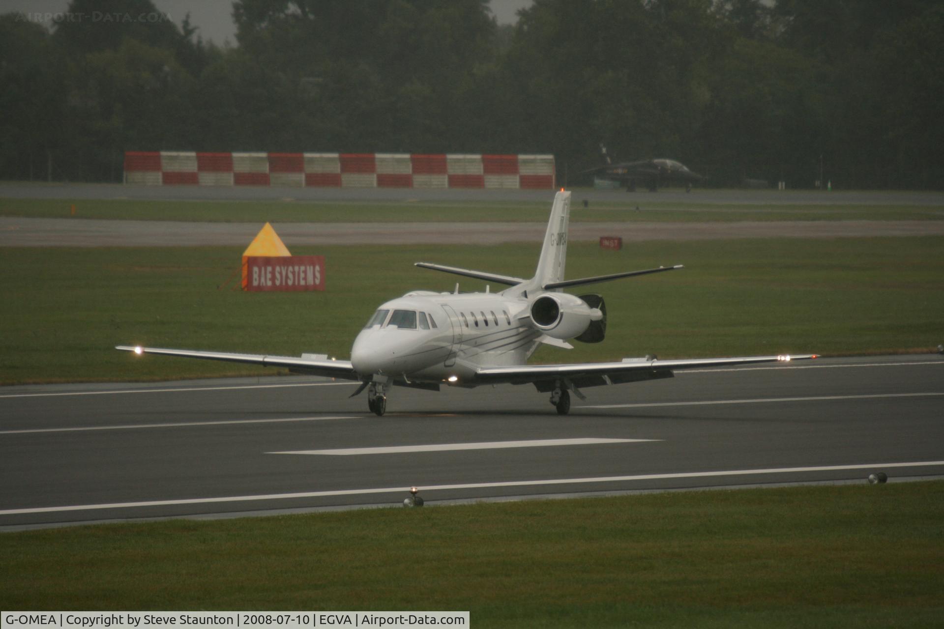 G-OMEA, 2006 Cessna 560XL Citation XLS C/N 560-5610, Taken at the Royal International Air Tattoo 2008 during arrivals and departures (show days cancelled due to bad weather)