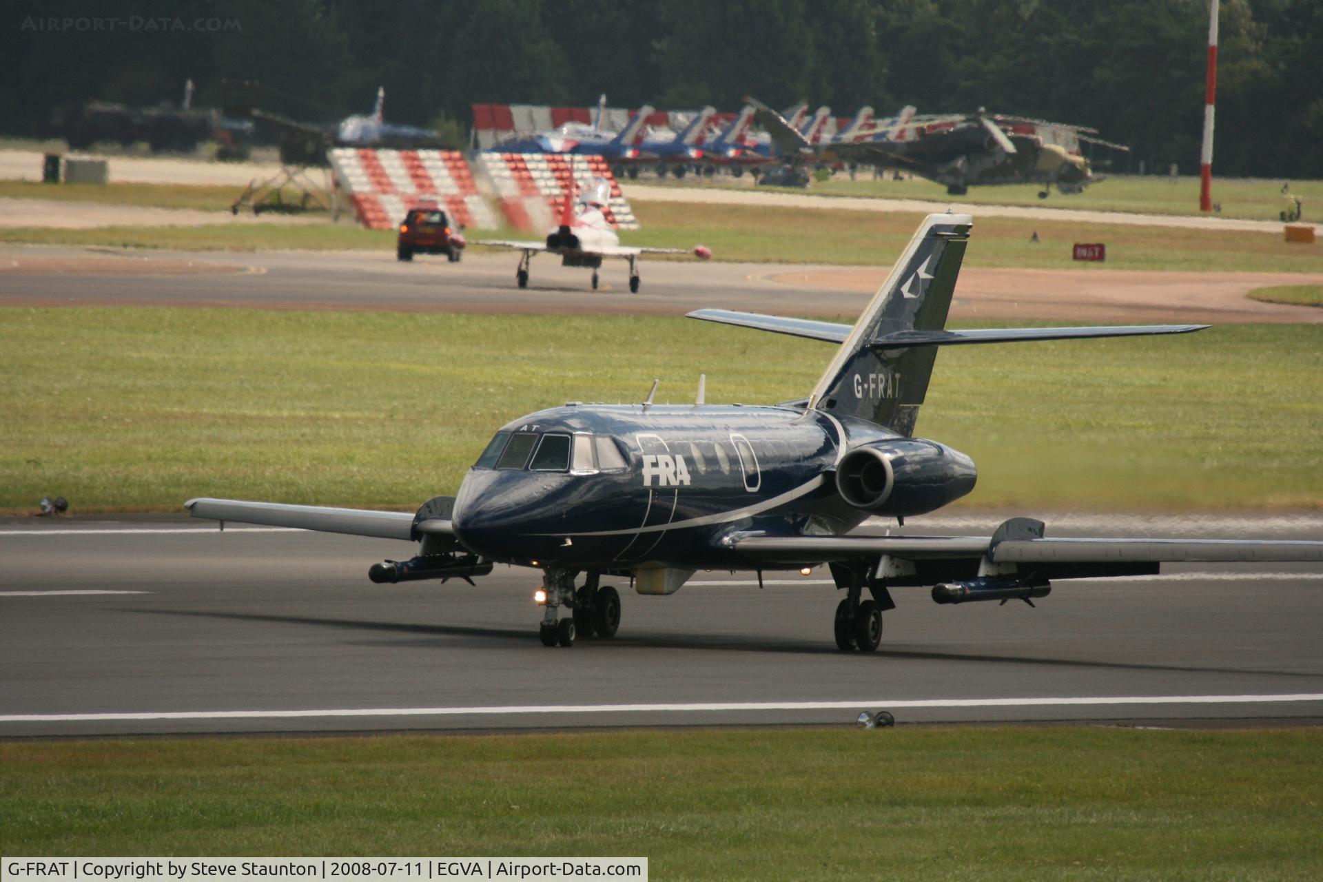 G-FRAT, 1967 Dassault Falcon (Mystere) 20DC C/N 87, Taken at the Royal International Air Tattoo 2008 during arrivals and departures (show days cancelled due to bad weather)