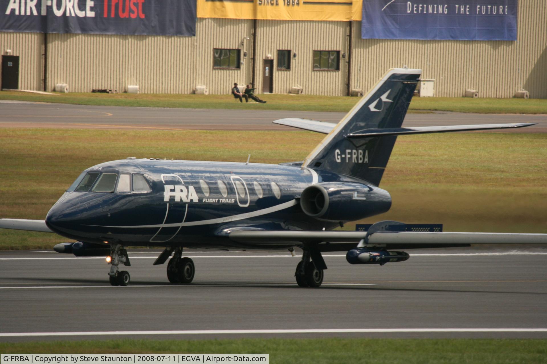 G-FRBA, 1970 Dassault Falcon 20 C/N 178, Taken at the Royal International Air Tattoo 2008 during arrivals and departures (show days cancelled due to bad weather)