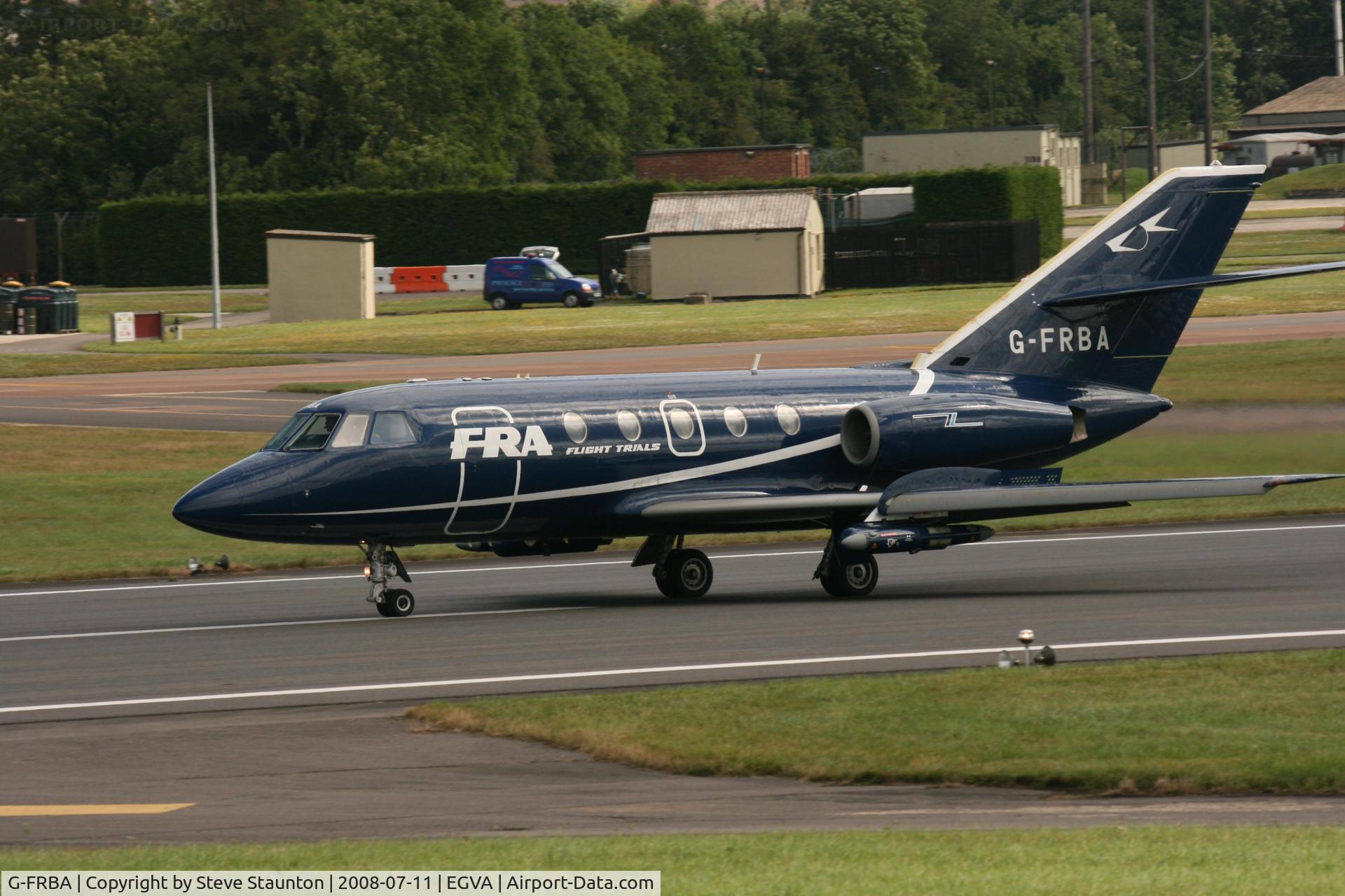 G-FRBA, 1970 Dassault Falcon 20 C/N 178, Taken at the Royal International Air Tattoo 2008 during arrivals and departures (show days cancelled due to bad weather)
