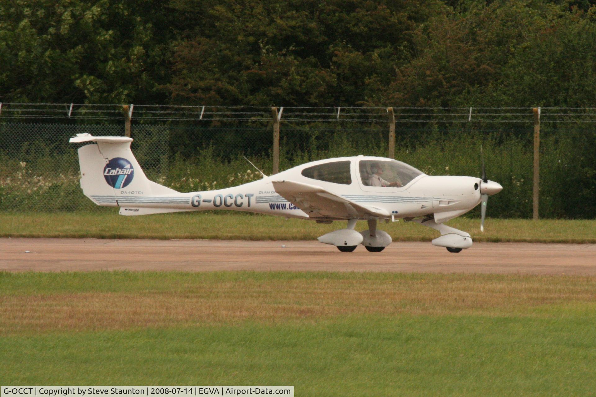 G-OCCT, 2006 Diamond DA-40D Diamond Star C/N D4.250, Taken at the Royal International Air Tattoo 2008 during arrivals and departures (show days cancelled due to bad weather)