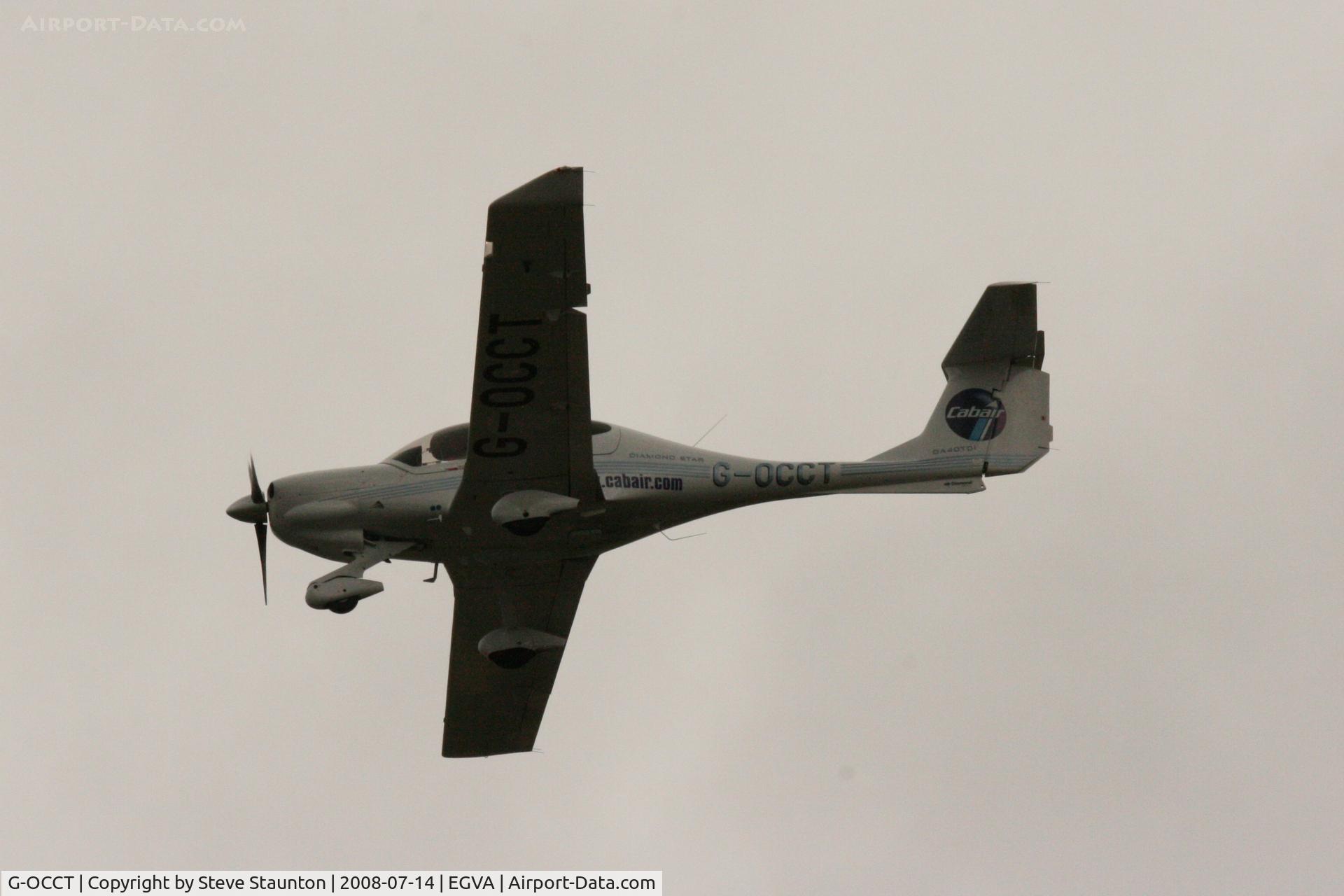 G-OCCT, 2006 Diamond DA-40D Diamond Star C/N D4.250, Taken at the Royal International Air Tattoo 2008 during arrivals and departures (show days cancelled due to bad weather)