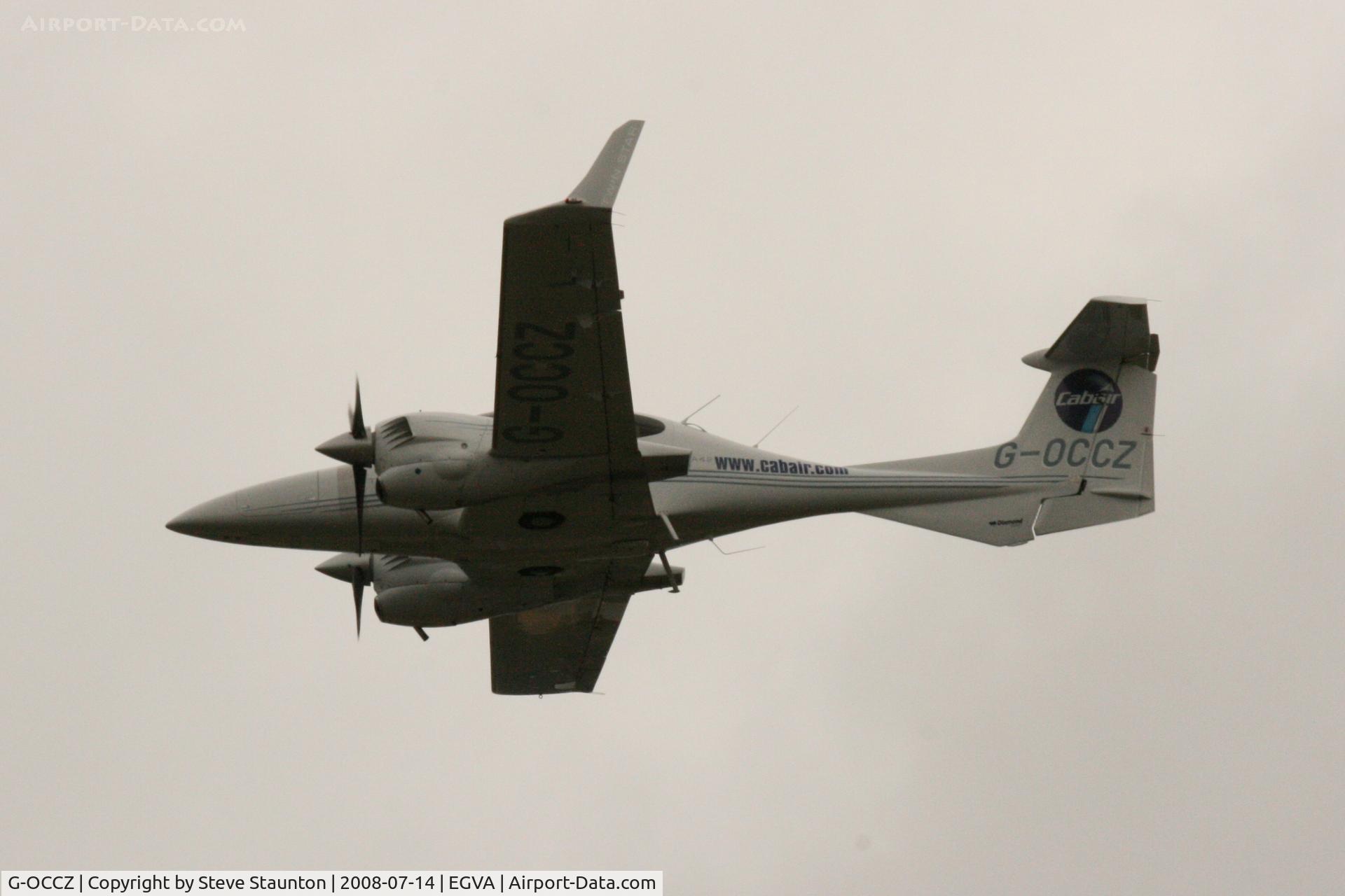 G-OCCZ, 2006 Diamond DA-42 Twin Star C/N 42.161, Taken at the Royal International Air Tattoo 2008 during arrivals and departures (show days cancelled due to bad weather)