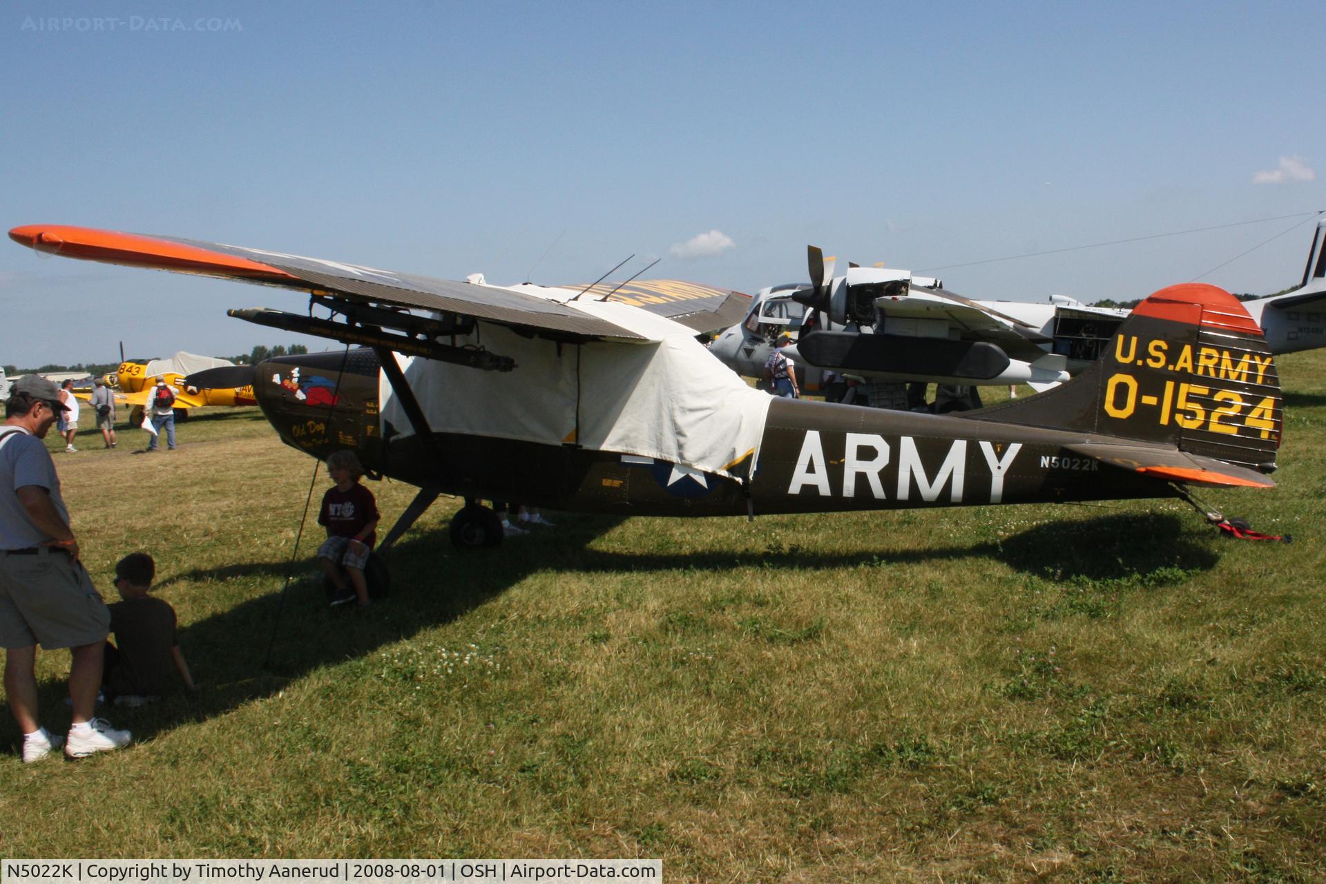 N5022K, 1951 Cessna L-19A Bird Dog C/N 21198, EAA AirVenture 2008