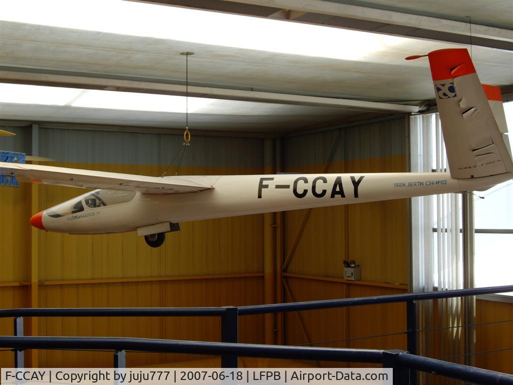 F-CCAY, Siren-Bertin C.34 Edelweiss IV C/N 02, on display at Le Bourget Muséum