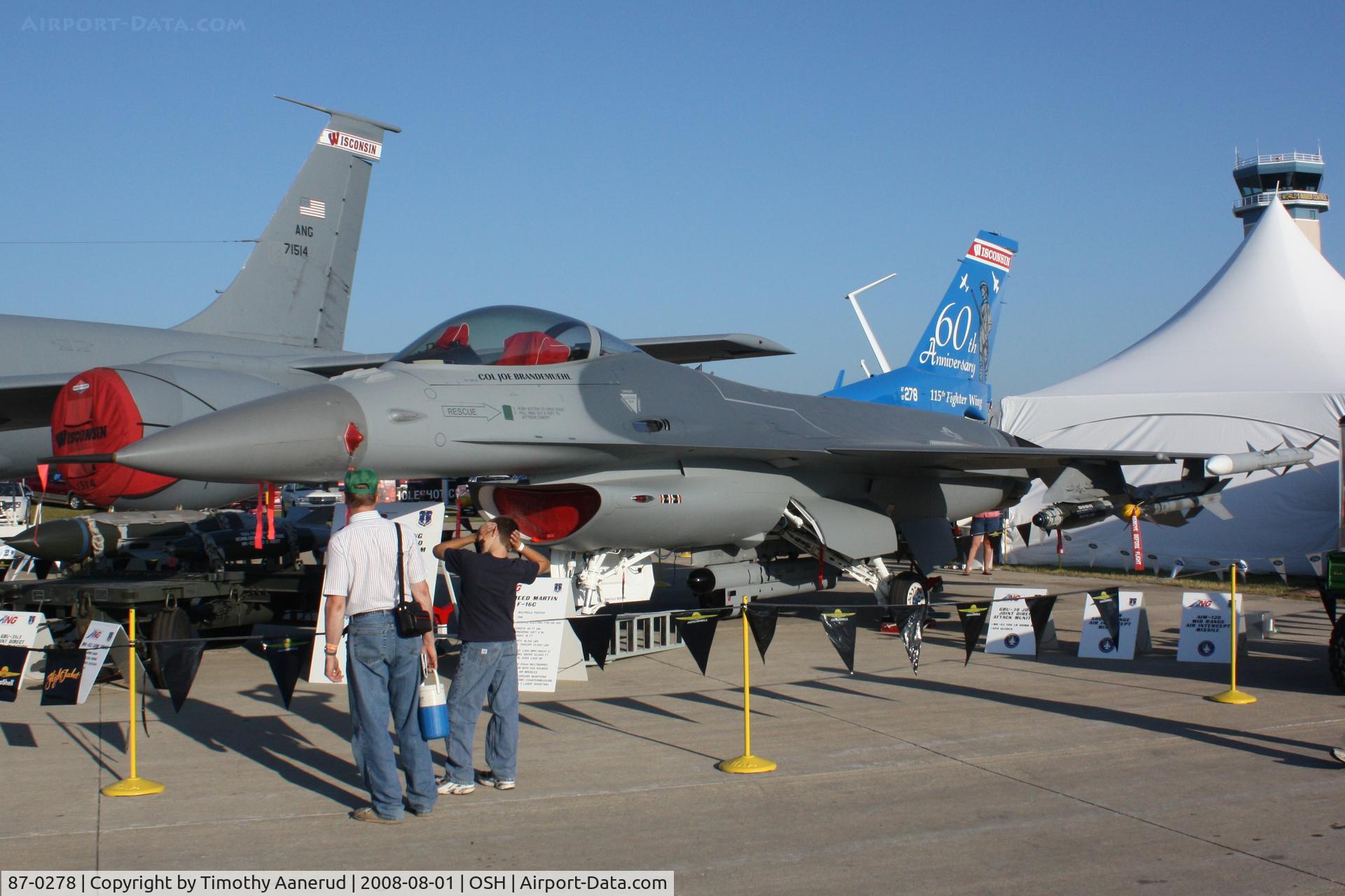 87-0278, General Dynamics F-16C Fighting Falcon C/N 5C-539, EAA AirVenture 2008