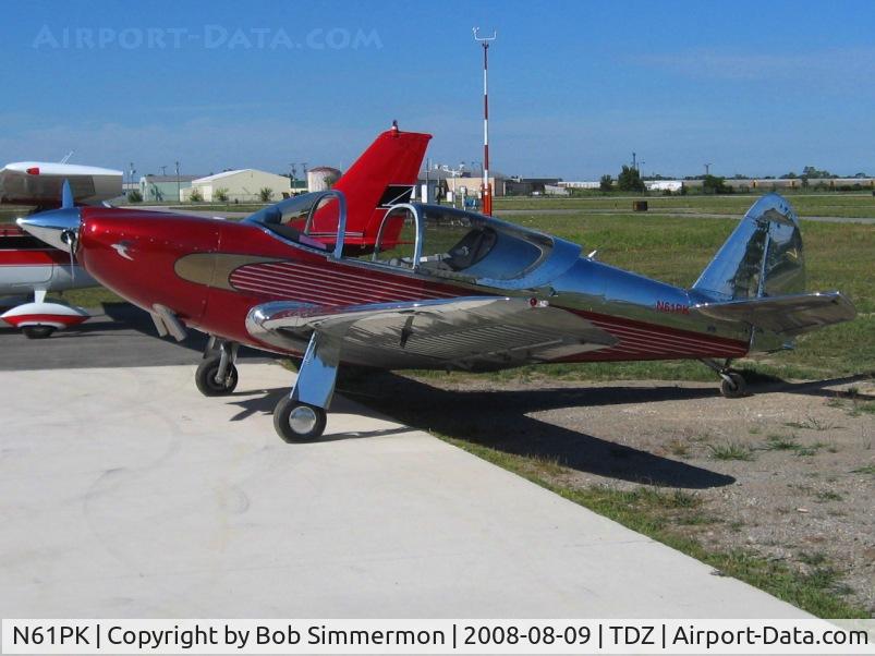 N61PK, 1946 Globe GC-1B Swift C/N 1031, EAA breakfast fly-in at Toledo, OH.