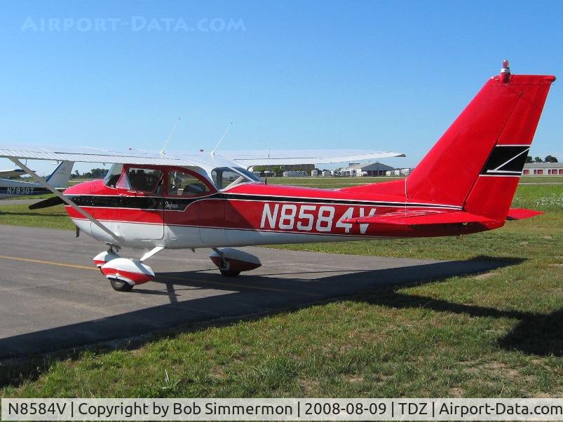 N8584V, 1965 Cessna 172F C/N 17252484, EAA breakfast fly-in at Toledo, OH.