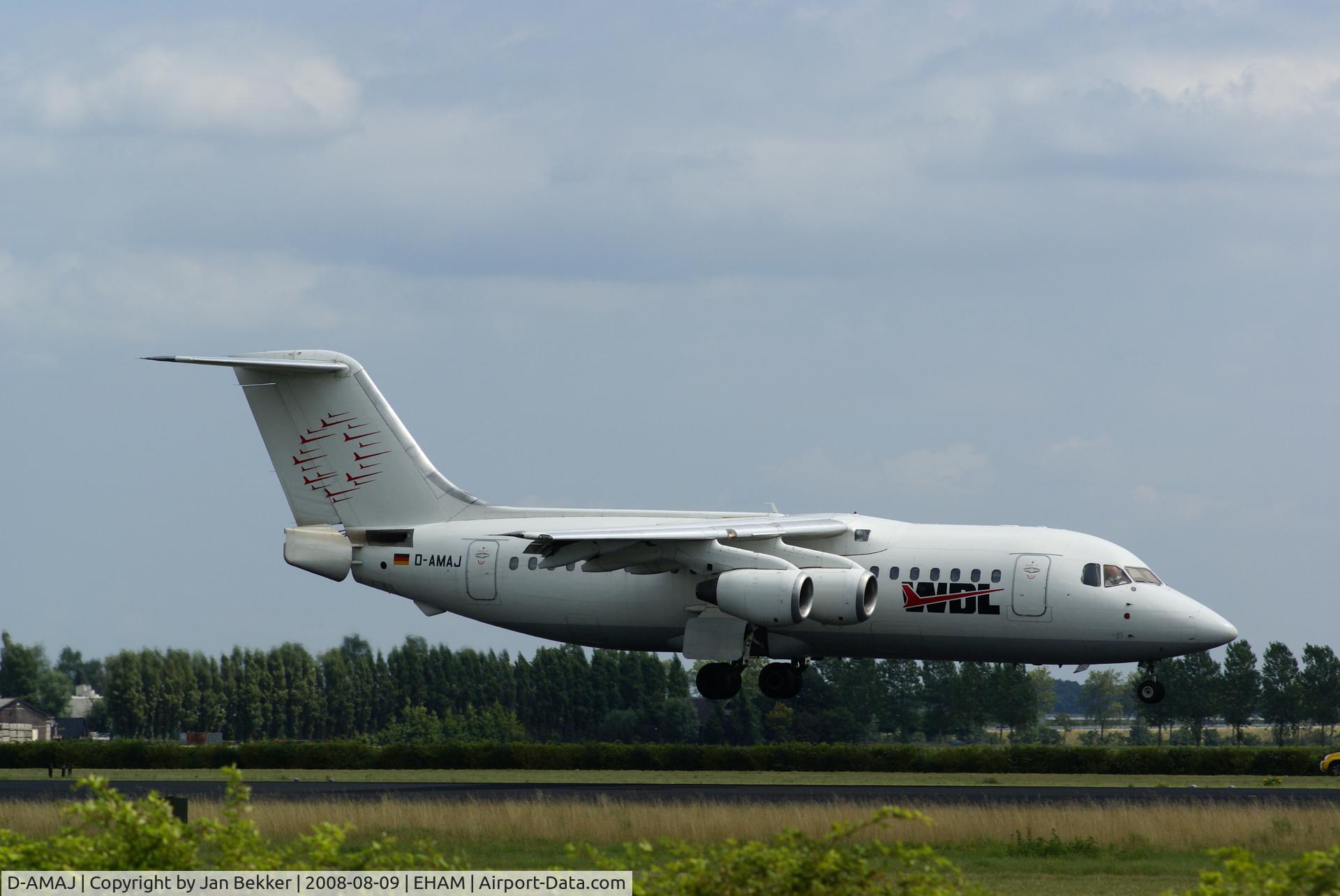 D-AMAJ, 1984 British Aerospace BAe.146-200A C/N E2028, Schiphol Polderbaan
