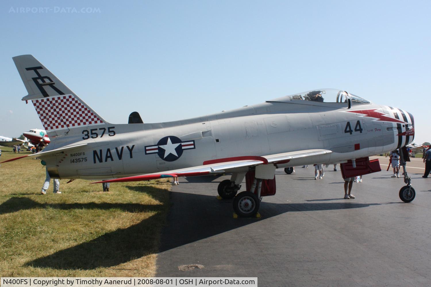 N400FS, 1958 North American AF-1E Fury C/N 244-83, EAA AirVenture 2008