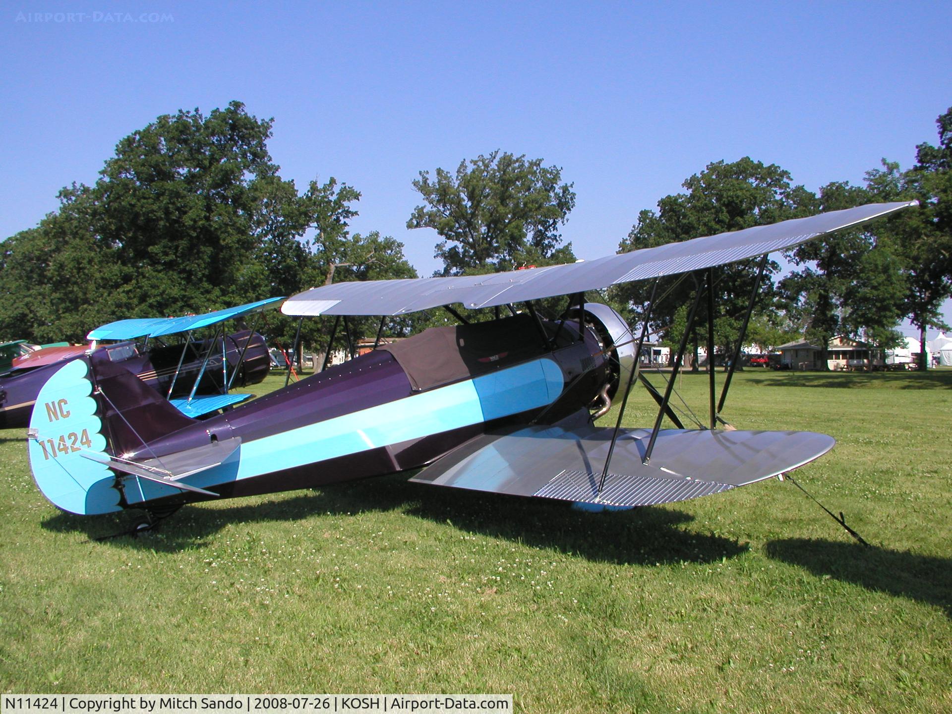 N11424, 1931 Waco QCF C/N 3493, EAA AirVenture 2008.