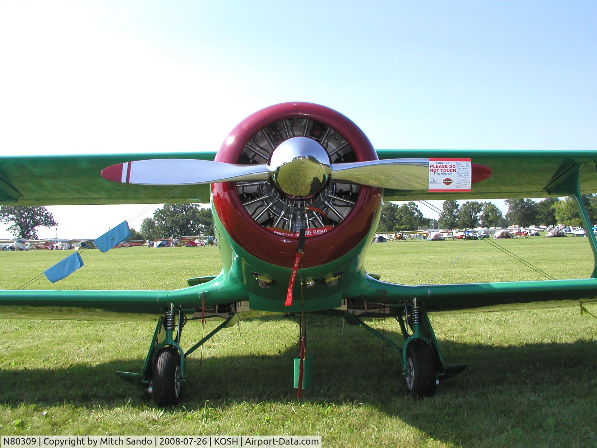 N80309, 1946 Beech G17S C/N B-8, EAA AirVenture 2008.