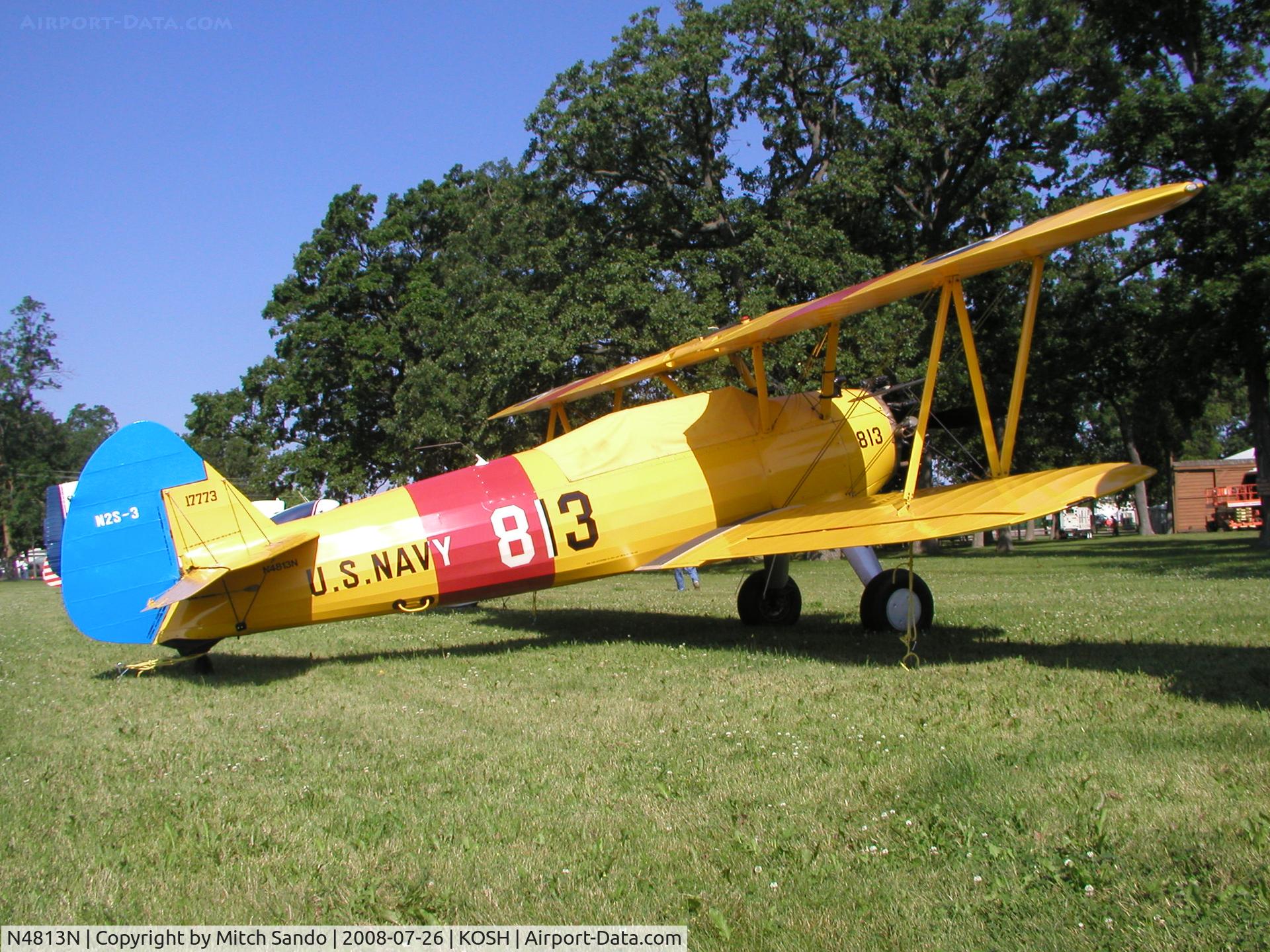 N4813N, 1942 Boeing Stearman E75 Kaydet C/N 75-5936, EAA AirVenture 2008.