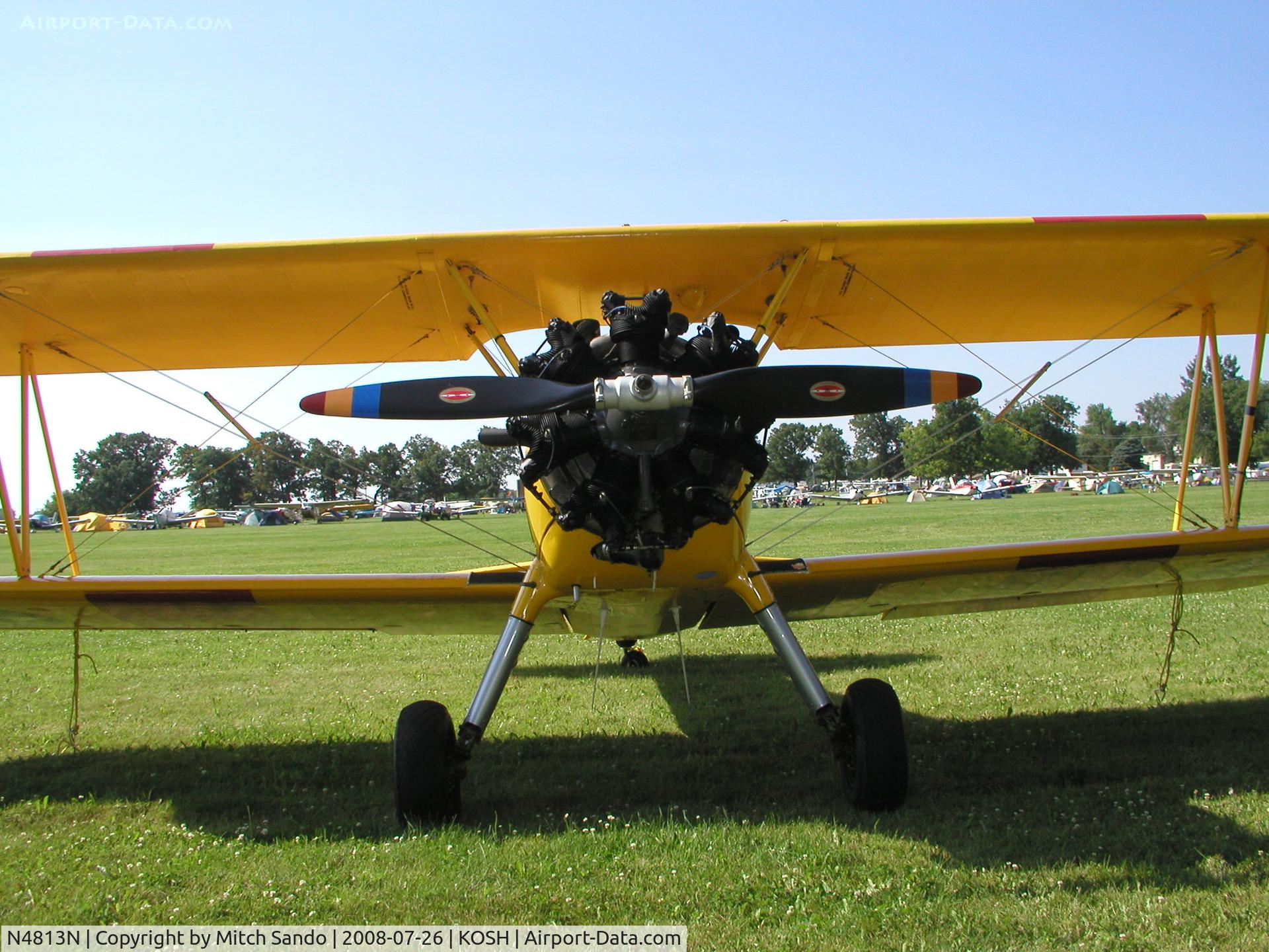 N4813N, 1942 Boeing Stearman E75 Kaydet C/N 75-5936, EAA AirVenture 2008.